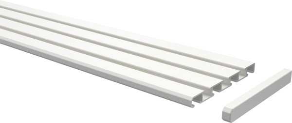 Gardinenschiene Aluminium 3- / 4-läufig SLIMLINE Weiß