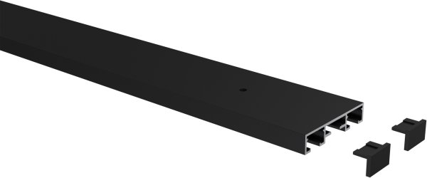 Gardinenschiene Aluminium 2-läufig PRIMAX Schwarz