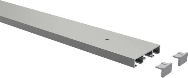 Gardinenschiene Aluminium 2-läufig PRIMAX Silbergrau 100 cm