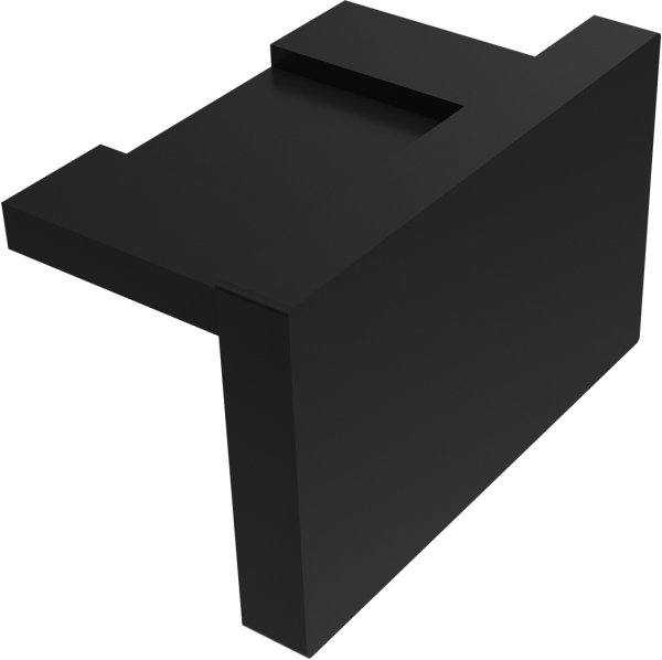 Endkappen für Gardinenschienen PRIMAX 1-läufig Schwarz (2 Stück)