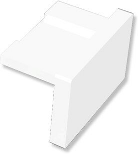 Endkappen für Gardinenschienen PRIMAX 1-läufig Weiß (2 Stück) 