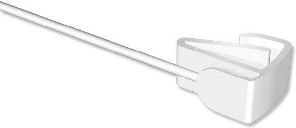 Klemm-Spannvitrage Kunststoff mit Federdrahtseil 4 mm Ø Stretchfix Weiß 150 cm (kürzbar) 150 cm