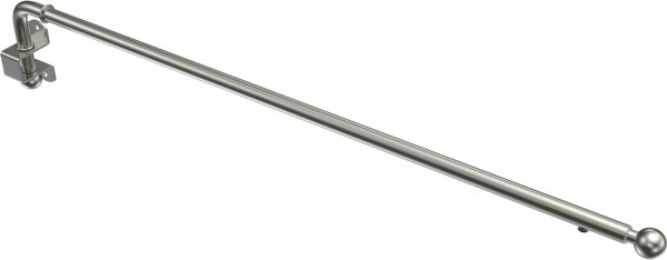 Schwenkstange Metall 13/9 mm Ø Cassina Edelstahl-Optik ausziehbar 60-100 cm