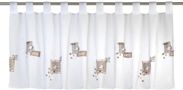 Scheibengardine Dessin Mokka Fb. 30, 140x48 cm