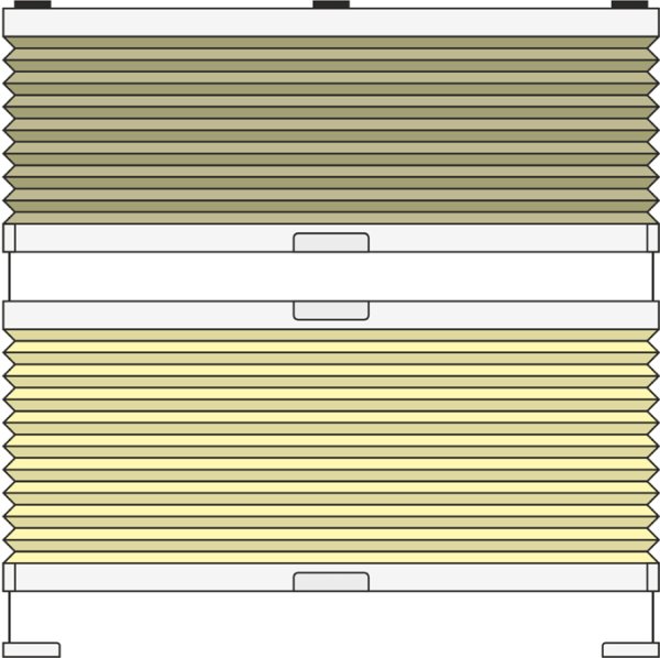 Wabenplissee Modell WAB31, Tag & Nacht, verspannt, variabel mit Bediengriffen