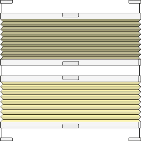 Wabenplissee Modell WAB82, Tag & Nacht, verspannt, variabel mit Bediengriffen