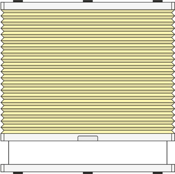 Dachfenster Wabenplissee Modell WDB11, verspannt mit Bediengriff