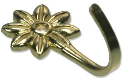 Raffhaken Stern Messing-farbig (2 Stück)