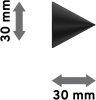 Endstücke Cone (Kegel) Schwarz für Gardinenstangen ausziehbar 16/13 mm Ø (2 Stück) 