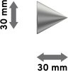Endstücke Cone (Kegel) Silbergrau für Gardinenstangen ausziehbar 16/13 mm Ø (2 Stück) 
