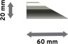 Endstücke Santoni (Schräge) Edelstahl für Gardinenstangen 16 mm Ø (2 Stück) 
