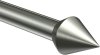 Endstücke Castello (Doppelkegel) Edelstahl-Optik für Gardinenstangen 16 mm Ø (2 Stück) 