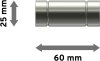 Endstücke Elias (Rillenzylinder) Edelstahl für Gardinenstangen 20 mm Ø (2 Stück) 