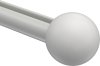 Endstücke Luina (Kugel) Weiß lackiert für Gardinenstangen 20 mm Ø (2 Stück) 