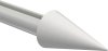 Endstücke Siveo (Kegel) Weiß lackiert für Gardinenstangen 20 mm Ø (2 Stück) 