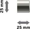 Endstücke Santo (Kappe) Edelstahl für Gardinenstangen 20 mm Ø (2 Stück) 