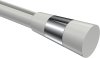 Endstücke Tanara (Konus) Weiß / Chrom für Gardinenstangen 20 mm Ø (2 Stück) 