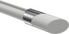 Endstücke Verano (Schräge) Chrom / Weiß für Gardinenstangen 20 mm Ø (2 Stück) 