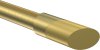 Endstücke Verano (Schräge) Messing-Optik / Satin-Gold für Gardinenstangen 20 mm Ø (2 Stück) 