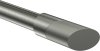 Endstücke Verano (Schräge) Edelstahl-Optik / Satin-Silber für Gardinenstangen 20 mm Ø (2 Stück) 