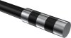 Endstücke Mavell (Zylinder) Chrom / Schwarz für Gardinenstangen 20 mm Ø (2 Stück) 