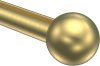 Endstücke Luino (Kugel) Messing-Optik für Gardinenstangen 20 mm Ø (2 Stück) 