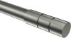Endstücke Elanto (Rillenzylinder) Edelstahl-Optik für Gardinenstangen 20 mm Ø (2 Stück) 