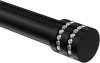 Endstücke Estana (Kappe Glitzer) Schwarz für Gardinenstangen 20 mm Ø (2 Stück) 