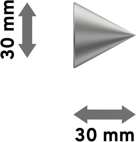 Endstücke Cone (Kegel) Silbergrau für Gardinenstangen ausziehbar 16/13 mm Ø (2 Stück)