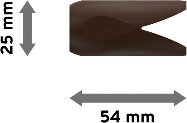 Endstücke Flower (Blume) Nussbaum lackiert für Gardinenstangen 16 mm Ø (2 Stück)