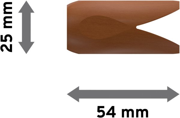 Endstücke Flower (Blume) Kirschbaum lackiert für Gardinenstangen 16 mm Ø (2 Stück)