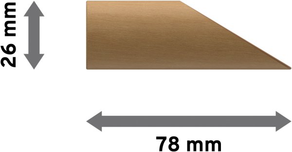 Endstücke Franca (Schräge) Buche lackiert für Gardinenstangen 16 mm Ø (2 Stück)