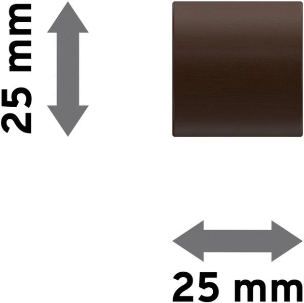 Endstücke Pin (Kappe) Nussbaum lackiert für Gardinenstangen 16 mm Ø (2 Stück)