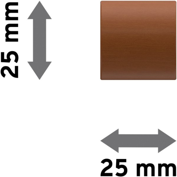 Endstücke Pin (Kappe) Kirschbaum lackiert für Gardinenstangen 16 mm Ø (2 Stück)