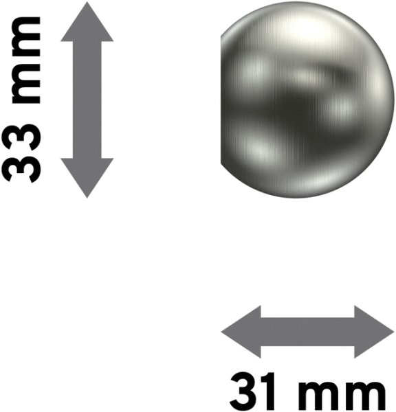 Endstücke Puros (Kugel) Edelstahl für Gardinenstangen 16 mm Ø (2 Stück)