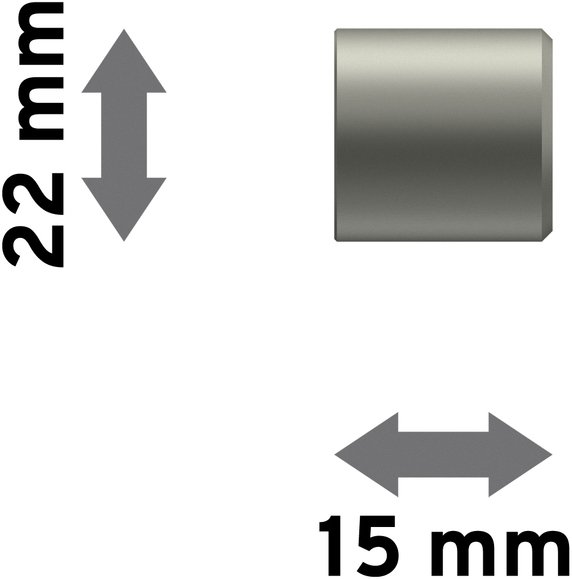 Endstücke Lucan (Kappe) Chrom matt für Gardinenstangen 16 mm Ø (2 Stück)