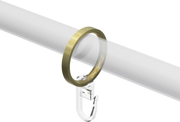 Ringe (Flachringe) Messing-Optik Typ B16 für Gardinenstangen 16 mm Ø