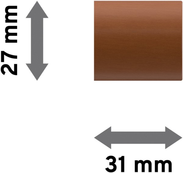 Endstücke Feta (Kappe) Kirschbaum lackiert für Gardinenstangen 20 mm Ø (2 Stück)