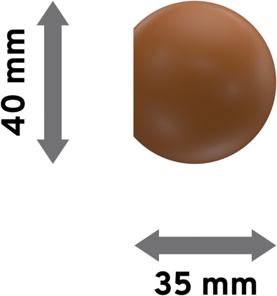 Endstücke Luina (Kugel) Kirschbaum lackiert für Gardinenstangen 20 mm Ø (2 Stück)