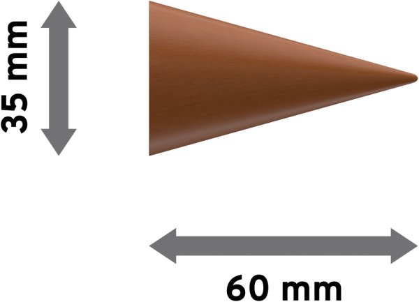 Endstücke Siveo (Kegel) Kirschbaum lackiert für Gardinenstangen 20 mm Ø (2 Stück)