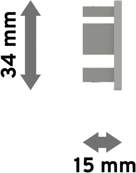 Endstücke Paxo (Kappe) Weiß für Innenlaufstangen 14x35 mm (2 Stück)