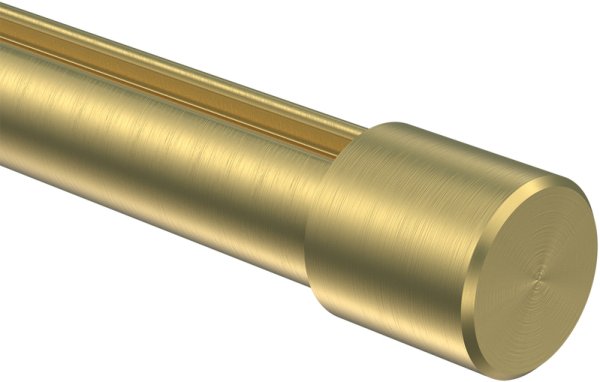 Endstücke Santo (Kappe) Messing-Optik für Gardinenstangen 20 mm Ø (2 Stück)