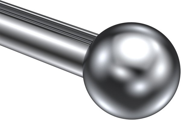 Endstücke Luino (Kugel) Chrom für Gardinenstangen 20 mm Ø (2 Stück)