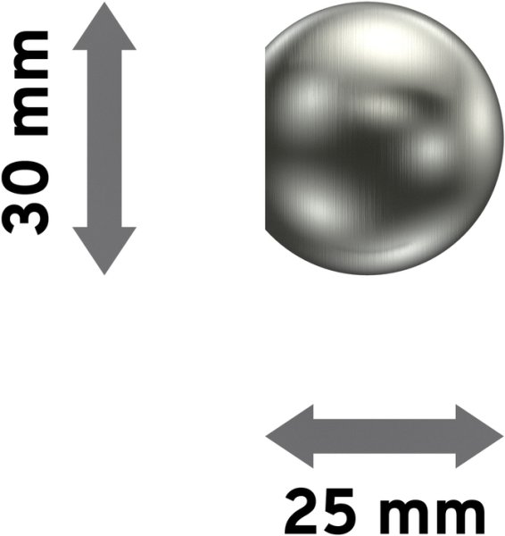 Endstücke Luino (Kugel) Edelstahl für Gardinenstangen 20 mm Ø (2 Stück)