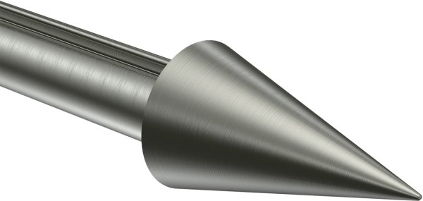 Endstücke Savio (Kegel) Edelstahl-Optik für Gardinenstangen 20 mm Ø (2 Stück)
