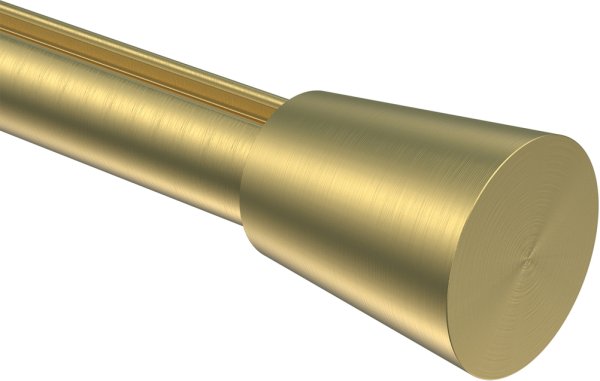 Endstücke Sitra (Konus) Messing-Optik für Gardinenstangen 20 mm Ø (2 Stück)