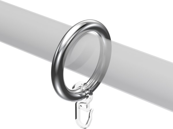 Ringe (Rundringe) Chrom Typ A28 für Gardinenstangen 28 mm Ø
