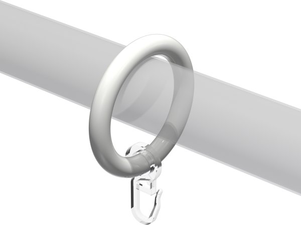 Ringe (Rundringe) Weiß Typ A28 für Gardinenstangen 28 mm Ø