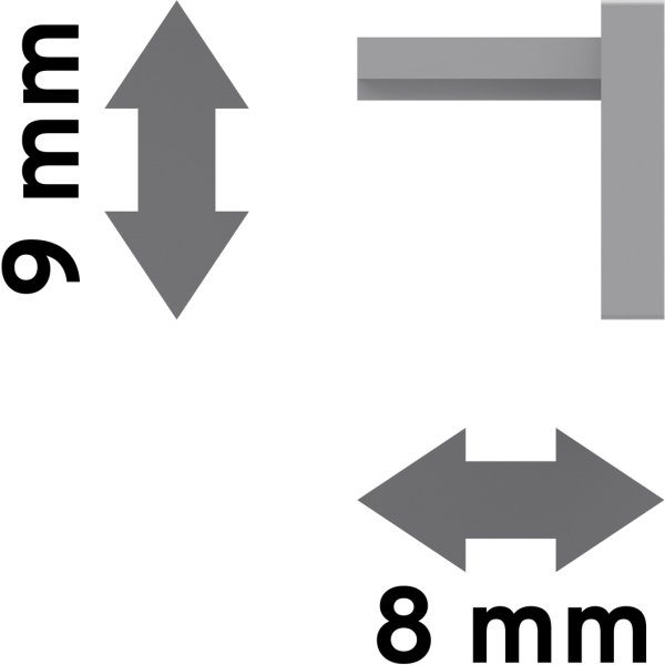 Endkappen für Gardinenschienen PRIMAX 1-läufig Silbergrau (2 Stück)