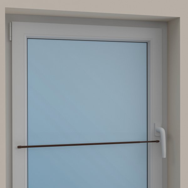 Vitragestangen Metall / Kunststoff Geno Braun (2 Stück) ausziehbar